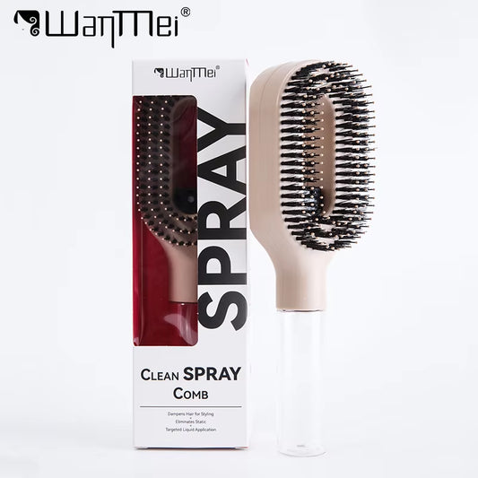 2-in-1 Detangling Hairbrush with Scalp Massage and Spray Bottle for Essential Oils and Water Mist - Anti-Static Autumn Edition